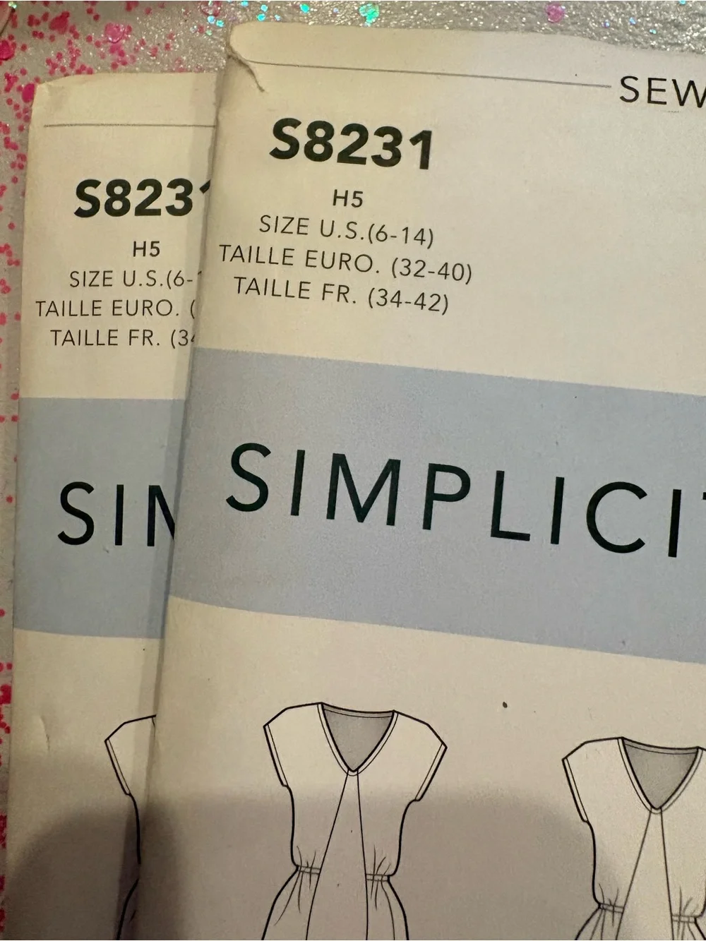 BN UNCUT SIMPLICITY 8231 H5 DRESS SEWING PATTERNS
